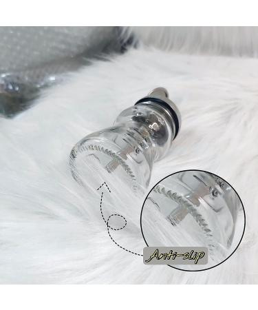 JS&Walk 60ml Clear Glass Pump Dispenser Bottles - Alcohol, Nail Polish Remover, Makeup Remover - Buy Online on GoSupps.com