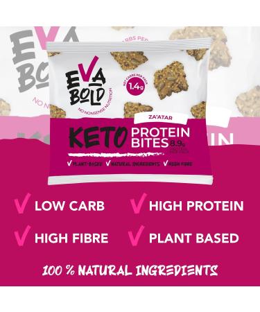 Eva Bold Za atar Keto Crackers 20x30g Bags | 1.4 Net Carbs | Gluten Free Vegan Keto Snacks & High Protein | Low Carb Seeded Crisp Breads | Plant Based Keto Food - Buy Online on GoSupps.com