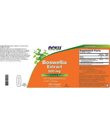 Boswellia Serrata Extract 500mg Softgels - 200 Count Herbal Supplement with MCT Oil Base - Buy Online on GoSupps.com