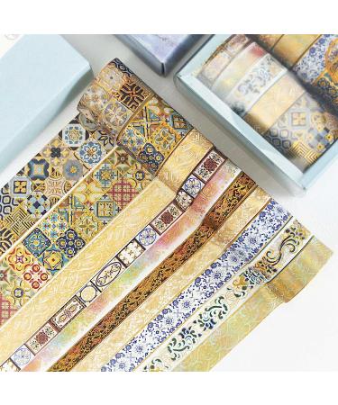 AEBORN Gold Vintage Washi Tape - Foil Washi Masking Tape Set with Gift Box - Aesthetic Decorative Tape Perfect for Bullet Journal  Scrapbook  DIY Crafts AGorgeous art - Buy Online on GoSupps.com