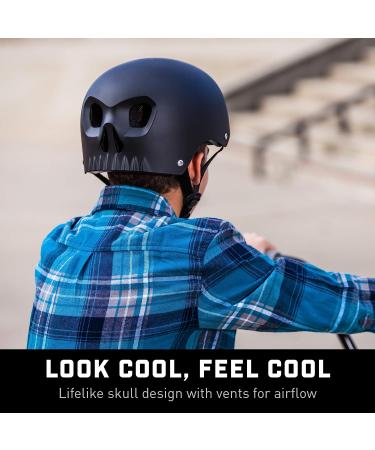 Mongoose Street Hardshell Skull Youth Bike Helmet - Multiple Colors Black | Multi Sport Protection - Buy Online on GoSupps.com