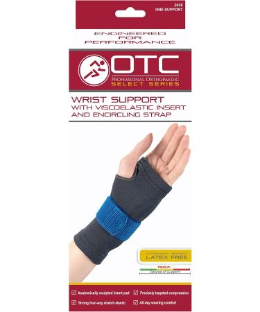 Shop OTC Wrist Brace for Compression Recovery | Gel Insert & Encircling Strap - Right Hand Small Gray - Buy Online on GoSupps.com