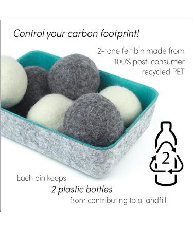 Three by Three Seattle Felt Like it! Wool Dryer Balls - 6 Pack Grey & White | Natural Fabric Softener Alternative Reduces Drying Time & Static Cling - Buy Online on GoSupps.com
