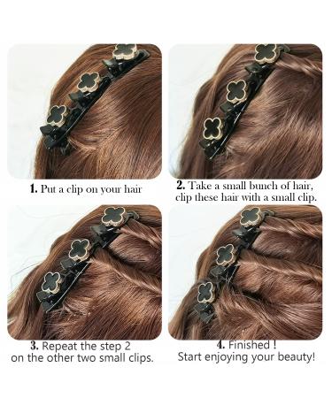 Sparkling Crystal Stone Braided Hair Clips Set - 12PCS Rhinestone Hair Accessories for Women - Buy Online on GoSupps.com