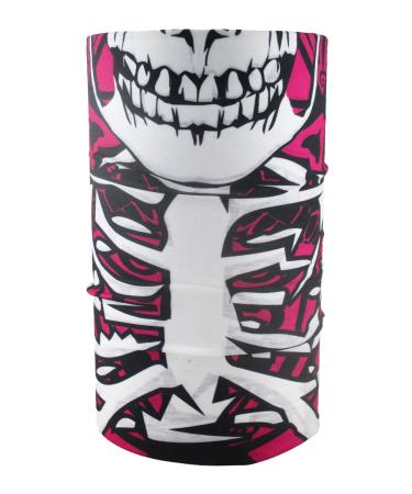 HeadLOOP multifunctional scarf pink skull tube scarf scarf headscarf microfiber