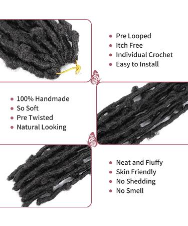 Butterfly Locs Crochet Hair 14 Inch 7 Packs Pre-twisted Faux Locs - Distressed Short Bob Crochet Braids - 2# Color - Buy Online on GoSupps.com