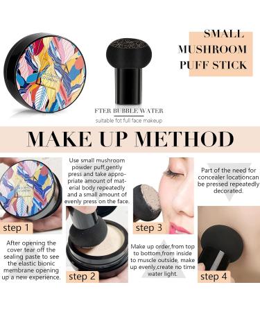 Mushroom Head CC Cream Air Cushion BB Cream Foundation Make up Liquid CC Creams Long Moisturizer Face Duration Light Foundation BB Cream (Natural) - Buy Online on GoSupps.com