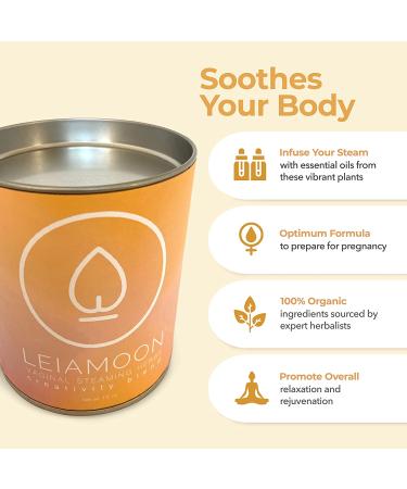 Leiamoon Yoni Steam Herbs Blend V Steam Kit for Cleansing, Fertility, & Receptivity | Made in USA | Creativity Blend | 11 Steams | 3.1w x 3.5h - Buy Online on GoSupps.com