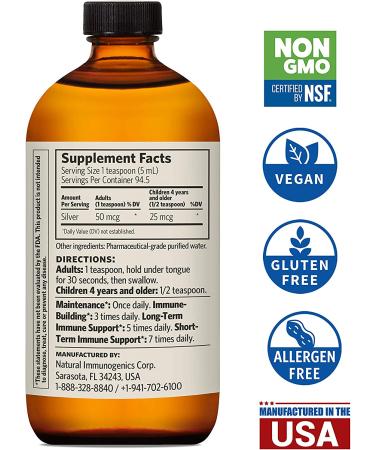 Sovereign Silver Bio-Active Silver Hydrosol 10 ppm - 16 fl oz | Immune Support & Antimicrobial - Buy Online on GoSupps.com