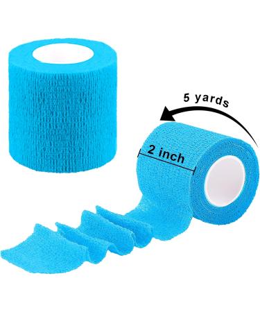 Buy BQTQ 8 Roll Self-Adhering Cohesive Bandage - Elastic Tape for Finger Hand & Toes (Light Blue 5cm x 4.5m) | Fast International Shipping - Buy Online on GoSupps.com
