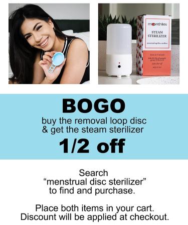 MOONTHLIES Reusable Menstrual Disc Combo Set | Small & Medium Blue | Eco-Friendly Alternative to Menstrual Cups | Period Disc with Removal Loop Stem | Ideal for Light to Heavy Flows - Buy Online on GoSupps.com