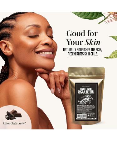 Raw Pure Unrefined Cocoa Butter 8oz - Ideal for DIY Body Butters, Soaps, Lotions & Lip Balm - Great for Stretch Marks & Acne Spots - Hard/Solid Texture - Natural Cacao Scent - Buy Online on GoSupps.com