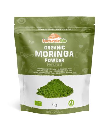 Organic Moringa Oleifera Leaf Powder - Premium Quality - 1kg. Bio Natural and Pure. Leaves Picked from the Moringa Oleifera Plant. NaturaleBio 1 kg (Pack of 1)