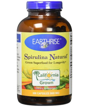 Earthrise Spirulina Natural, 300 Capsules