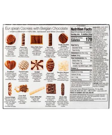 Kirkland Signature European Belgian Chocolate Cookies - 3 lb Pack | Rich and Decadent Chocolate Cookies - 48 oz - Buy Online on GoSupps.com