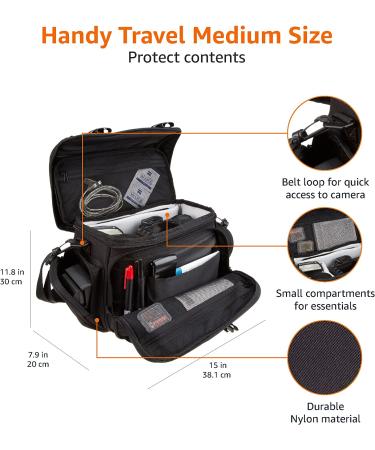 Amazon Basics Large DSLR Gadget Bag with Gray Interior - 1-Pack - Buy Online on GoSupps.com