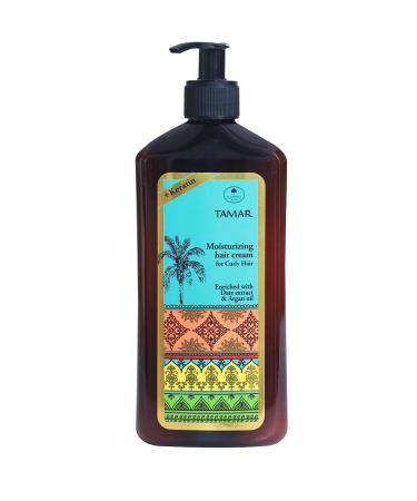 Schwartz Tamar Moisturizing Hair Cream for Curly Hair and Wavy Hair Curl Defining Cream with Keratin Date Extract and Argan Oil for Women and Men SLS Paraben and Cruelty-Free 16.90 Fl. Oz