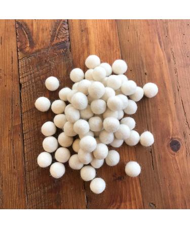 1 Inch White Felt Balls (50 Pack) - Hand Felted Wool Pom Poms for Crafts & Decor - Natural Garland & Party Decorations - Includes Muslin Bag - Buy Online on GoSupps.com