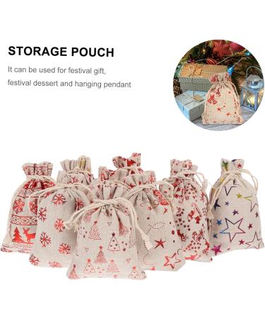 RORPOIR Chrismas 1 Set Christmas Bag Mini Candy Bags Mini Drawstring Bags Christmas Container Elk Jute - Buy Online on GoSupps.com