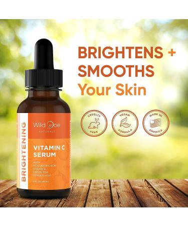 Vitamin C Serum with Hyaluronic Acid - Anti Aging, Pore Minimizer & Dark Spot Remover - 4 oz - Buy Online on GoSupps.com