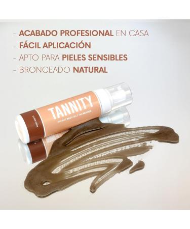  Tannity Tannity Instant Self-Tan Mousse | Ultra Dark | No Orange Tones | With Argan Coconut and Jojoba Oils | Vitamins C and D | Moisturizing | Cruelty-Free | Paraben-Free | 200 ml - Buy Online on GoSupps.com
