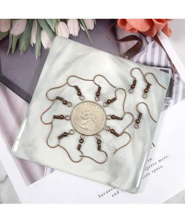 TOAOB 100pcs Hypoallergenic Red Copper Earring Hooks with Ball and Coil - 18mm Fish Hook Earrings Making Supplies - Buy Online on GoSupps.com
