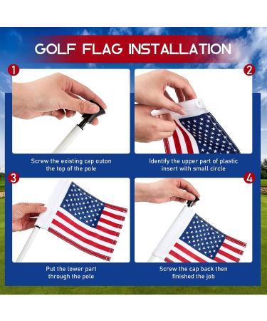 Moukeren 9pc Golf Flag Set - Double Sided Putting Green Flags for Yard Training & Golf Carts - Buy Online on GoSupps.com