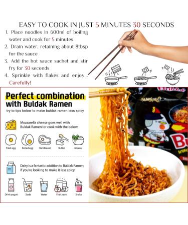 Ultimate Spicy Noodle Challenge Pack Samyang Buldak Variety Bundle with 2x Carbonara 2x Original Hot Chicken and 2x Nuclear Fire Double Spicy Noodles Korean Fire Noodle Challenge Kit - Buy Online on GoSupps.com