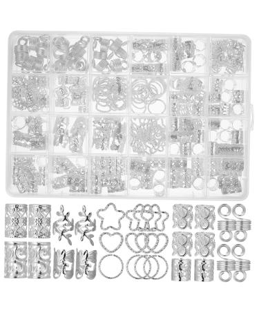 1 Box Braid Hair Accessories Dreadlock Accessories Beads for Hair Braids Hair Jewels Braiding Accessories Hair Jewelry Hair for Braids Braiding Hair Pendants Hair Beads Metal FRCOLOR