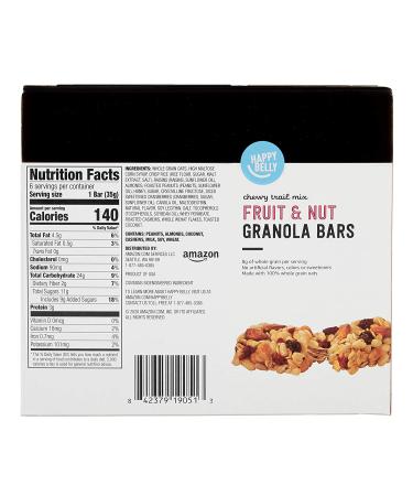 Happy Belly Fruit & Nut Chewy Trail Mix Granola Bars - 6 Count (Pack of 1) - Buy Online on GoSupps.com
