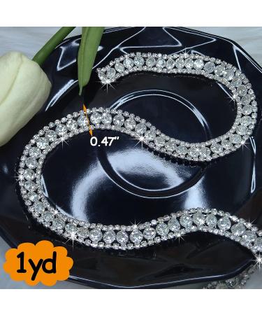 Yhsheen 1 Yard Elegant Pearl Crystal Rhinestone Trim for DIY Decoration and Bridal Costume Embellishment - Style 2 - Buy Online on GoSupps.com