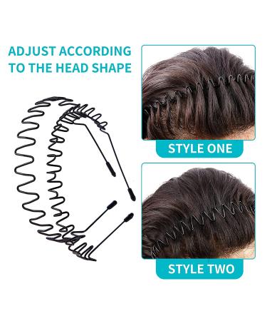 ZHUNBABA 4PCS Metal Headbands - Unisex Non Slip Wire Hairband for Men and Women - Flexible, Elastic Metal Headband for Sport & Yoga - Buy Online on GoSupps.com