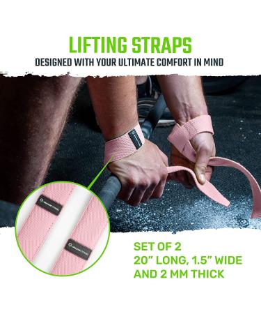 Gradient Fitness Weightlifting Straps - Deadlift Straps, Gym Grips - Pink | Men/Women - Buy Online on GoSupps.com