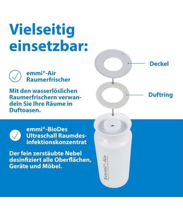 Emmi Air Ultrasound Mini Humidifier - Compact Room Fragrance Diffuser with 3 Moisture & Brightness Levels | 400ml for Bedroom Use - Buy Online on GoSupps.com