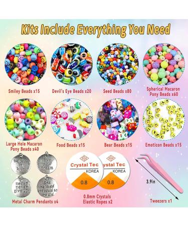 6mm Flat Clay Beads Jewelry Kit with Smiley Face Letter Beads - DIY Crafts for Girls 6-12 - Buy Online on GoSupps.com