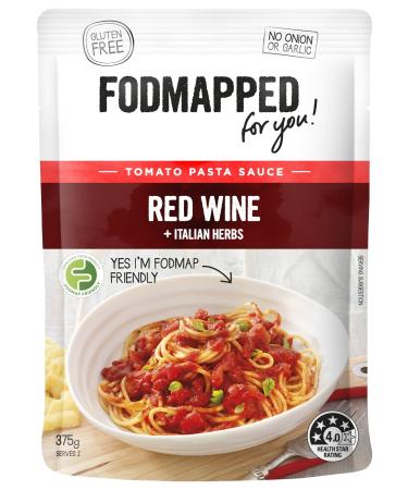 Fodmapped Red Wine and Italian Herbs Tomato Paste Sauce 375 g