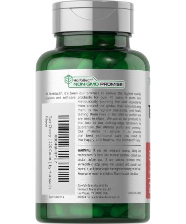 Horb ach Tart Cherry Extract Capsules | 3600mg 220 Non-GMO Gluten-Free Pills | Herbal Supplement for Joint & Sleep Support - Buy Online on GoSupps.com