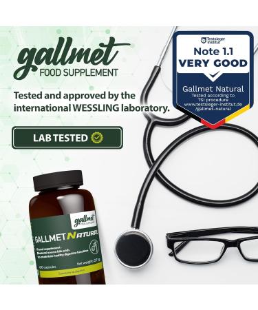 GALLMET Natural 60x Ox Bile Capsules 125mg - Support for Gallstones & Digestive Issues - UK Made - Buy Online on GoSupps.com