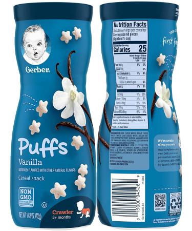 Gerber Puffs Cereal Snack - Banana Flavor for 8+ Months | 1.48 oz (42g) - Buy Online on GoSupps.com
