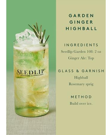 Seedlip Garden 108 - Non-Alcoholic Spirit, Calorie & Sugar Free, 700ml | Best for Alcohol-Free Cocktails - Buy Online on GoSupps.com