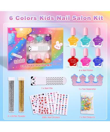 Buy Etyjo Non-Toxic Water-Based Nail Polish for Kids | 6 Quick-Drying Glitter Colors | Perfect Gift Set - Buy Online on GoSupps.com