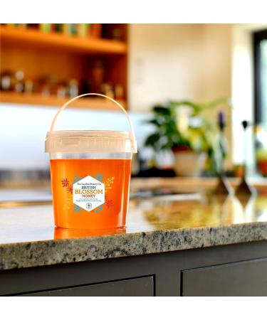 London Honey Company - British Blossom Honey Bucket 1.3kg - 100% Pure Natural Unpasteurised Raw Honey - Sustainably Produced from our own Beehives. - Buy Online on GoSupps.com