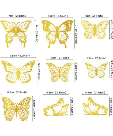 Blumomon 36 Pcs Butterfly Cupcake Toppers Butterfly Birthday Cake Toppers Decoration for Birthday Party Baby Shower Wedding Party Wall Decoration Gold/Silver - Buy Online on GoSupps.com