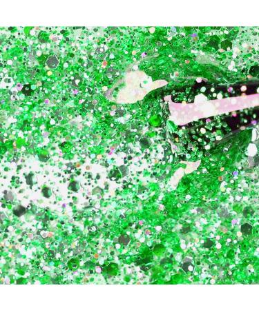 Glitter Nail Polish - Green Nail Varnish - Quick Dry Vegan Long Lasting Nail Polish - Water Based Formula & No Need Baking Nail Art - Buy Online on GoSupps.com