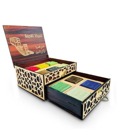 Traditional Alep Soap - 10 Piece Set Handmade with Organic Olive & Laurel Oil Ideal for Sensitive Skin No Chemicals Eco-Friendly