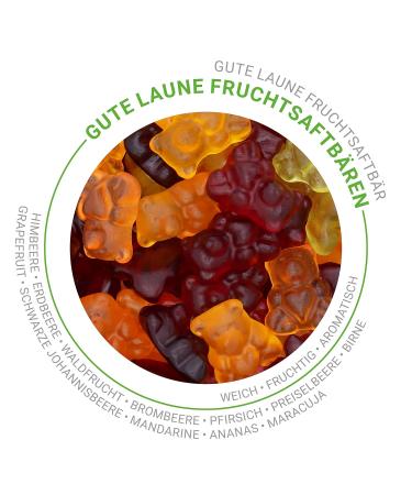 Naschlabor Good Mood Fruit Juice Bear - 20% Pure Fruit Juices | Gluten & Lactose-Free 150g Pack | No Artificial Dyes or Flavor Enhancers - Buy Online on GoSupps.com