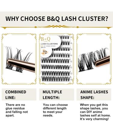 Buy BQ Lash Colored Eyelash Clusters - DIY Eyelash Extensions (B46 D-12mm) | International Shipping Available - Buy Online on GoSupps.com