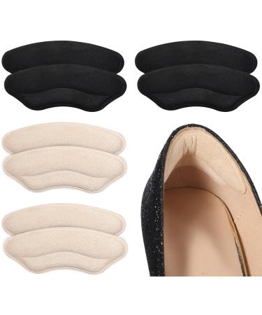 Heel Pads for Shoes That are Too Big Heel Grips for Womens Shoes Soft High Heel Comfort Pads Heel Protectors for Loose Shoes Heel Pain Blisters Heel Inserts for Women Heel Cushion(4 Pairs) Multicolor