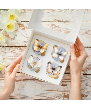 30 x Pre-Cut Beautiful Gold Golden Pastel Butterflies Edible Wafer Rice Paper Cupcake Cake Dessert Toppers - Buy Online on GoSupps.com
