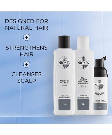 Nioxin System Kit 2 - Hair Strengthening & Thickening Treatment for Natural Hair | Hydrates Sensitive Scalp | 1 Month Supply - Buy Online on GoSupps.com